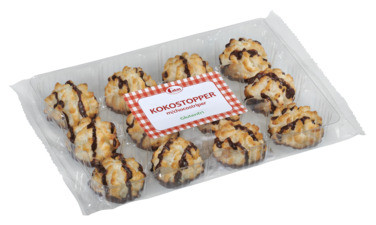 Kokostopper m/Chocostriper 12stk 200g