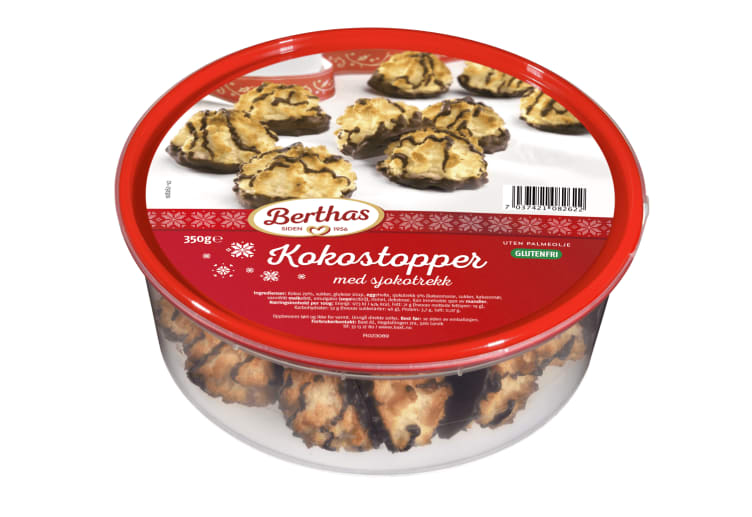 Kokostopper m/Sjokolade 350g Berthas