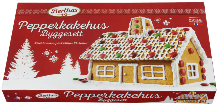 Pepperkakehus Byggesett 385g Berthas