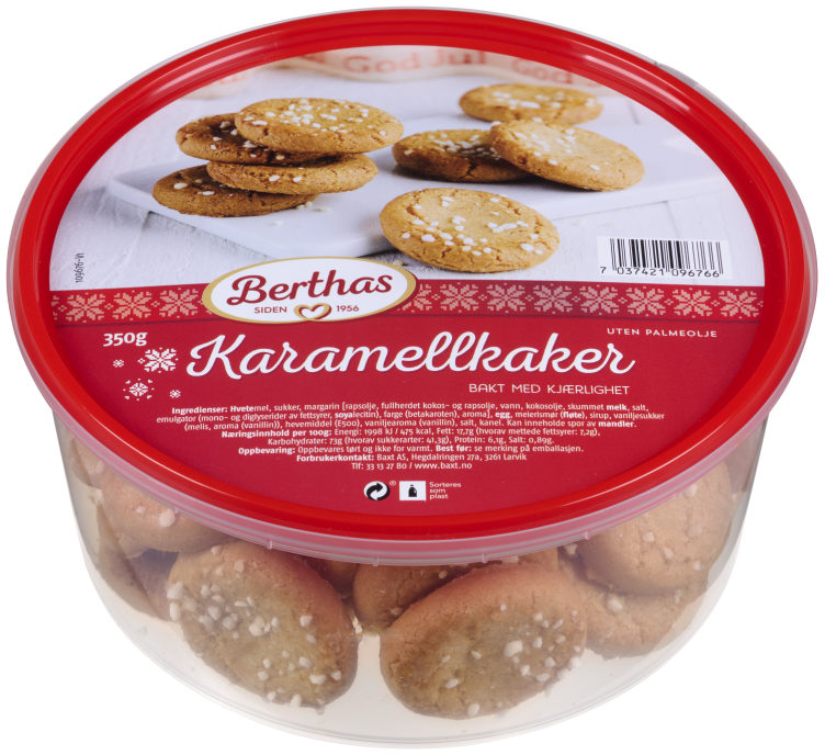 Karamellkaker 350g Berthas