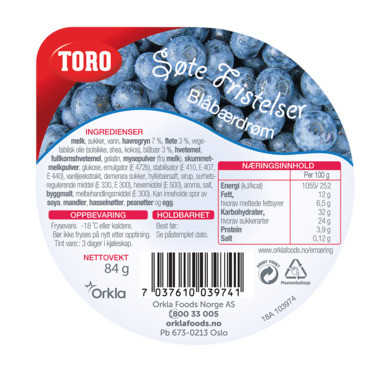 Blåbærdrøm Sf 125ml Toro