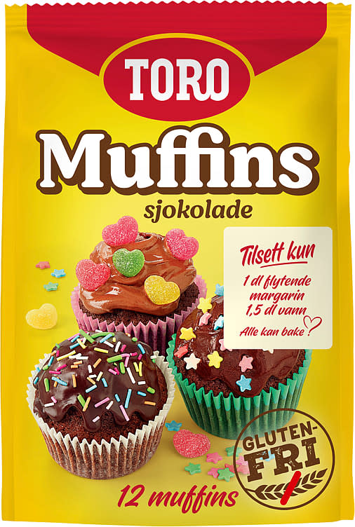 Muffins Mix Sjokolade 342g Toro