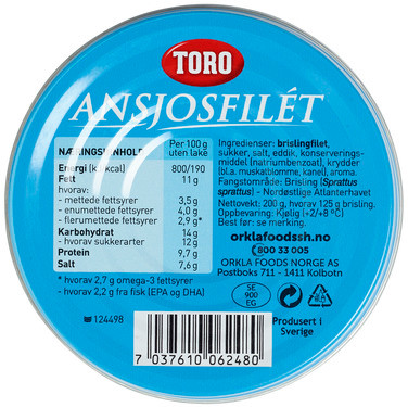 Ansjosfilet 200g Toro