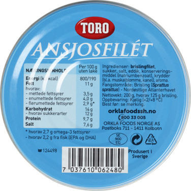 Ansjosfilet 200g Toro