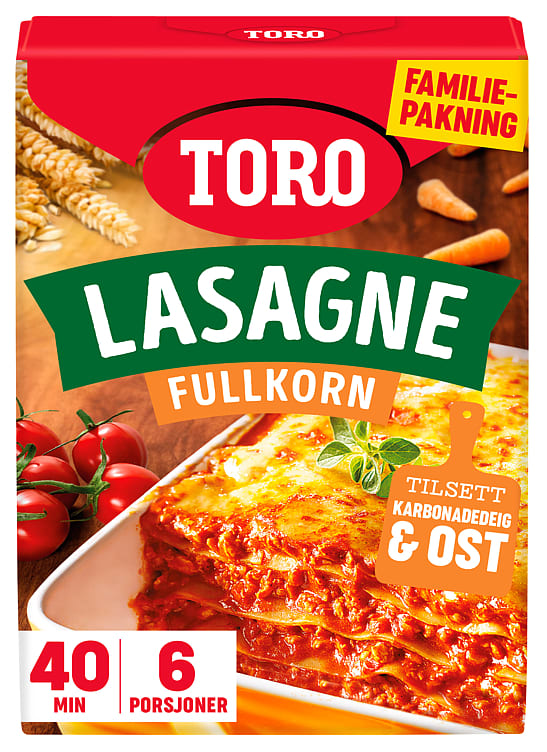 Lasagne Fullkorn Familiepakke 303g Toro