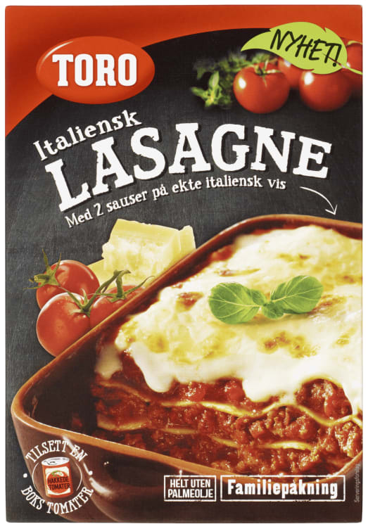 Lasagne Italiensk 342g Toro