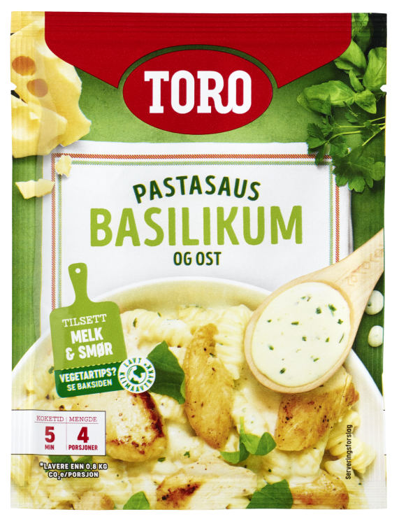 Pastasaus Basilikum&Ost 32g Toro