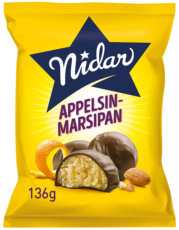 Appelsinmarsipan 136g Nidar