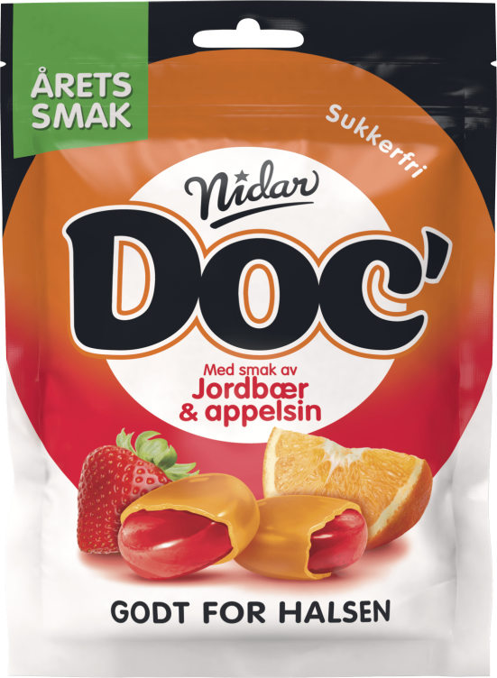 Doc Jordbær/Appelsin 50g Nidar