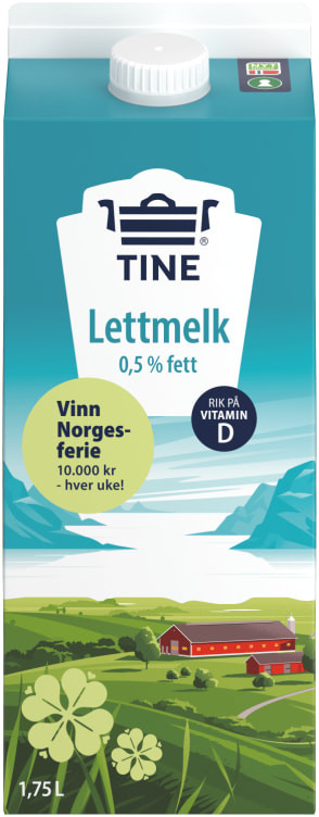 Lettmelk 0,5% 1,75l Tine