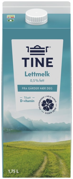 Lettmelk 0,5% 1,75l Tine