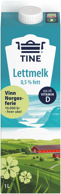 Lettmelk 0,5% 1l Tine
