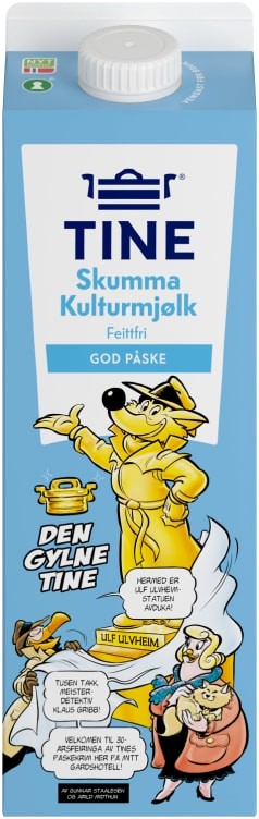 Skummet Kulturmelk 1000g Tine