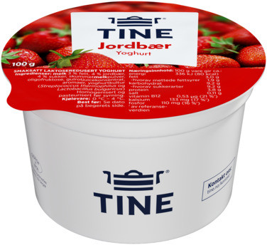 Yoghurt Jordbær 100g Tine