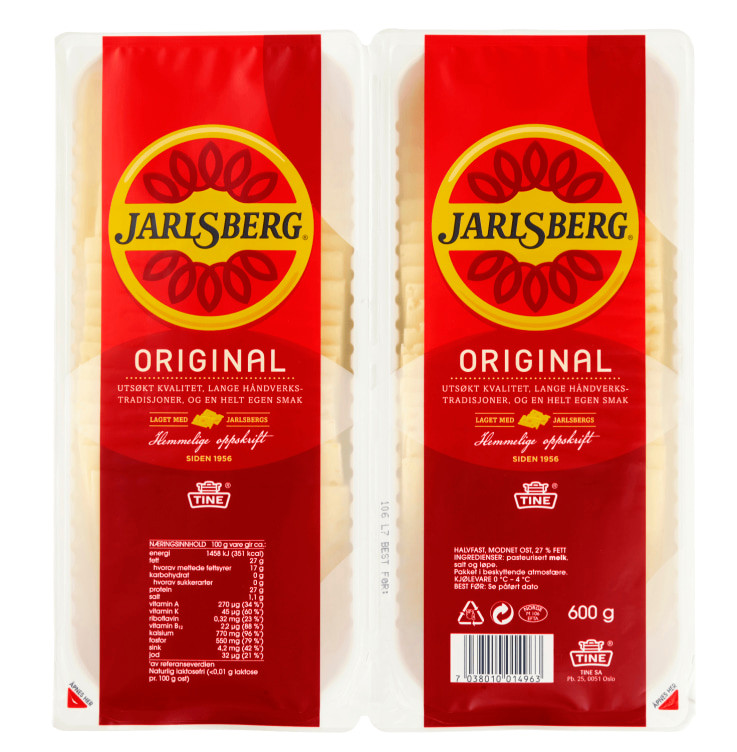 Jarlsberg 27% Hotellbrett 600g Tine