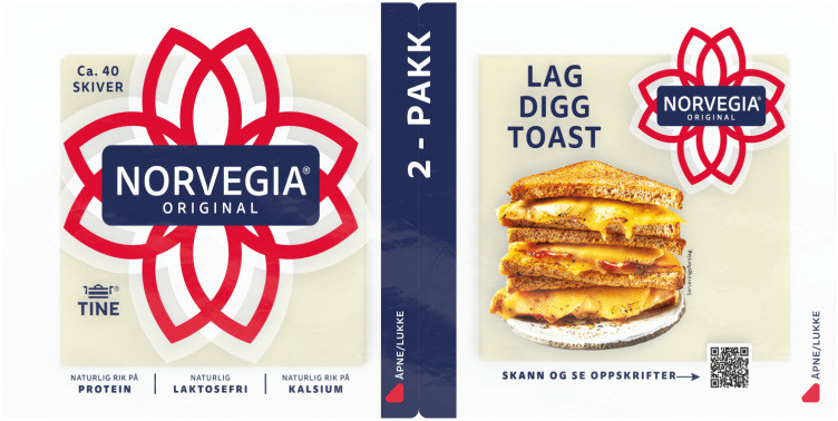 Norvegia 27% skivet 550g Tine