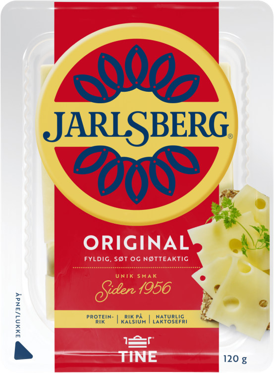 Jarlsberg 27% skivet 120g Tine