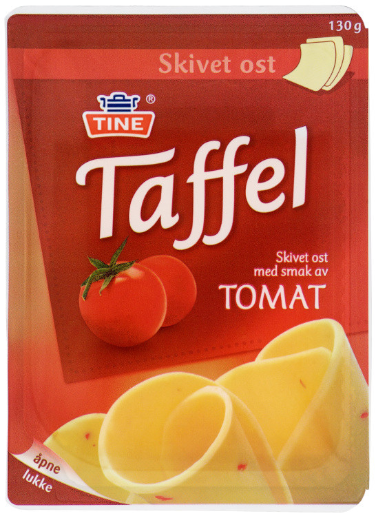 Taffelost Tomat skivet 130g Tine