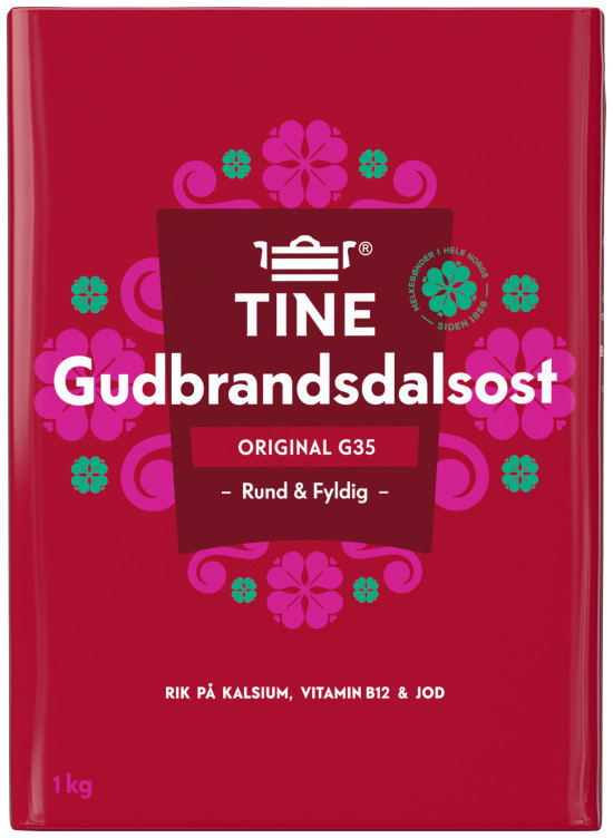 Gudbrandsdalsost G35 1kg Tine