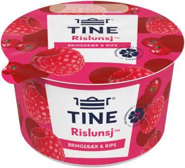 Rislunsj Bringebær/rips 150g Tine