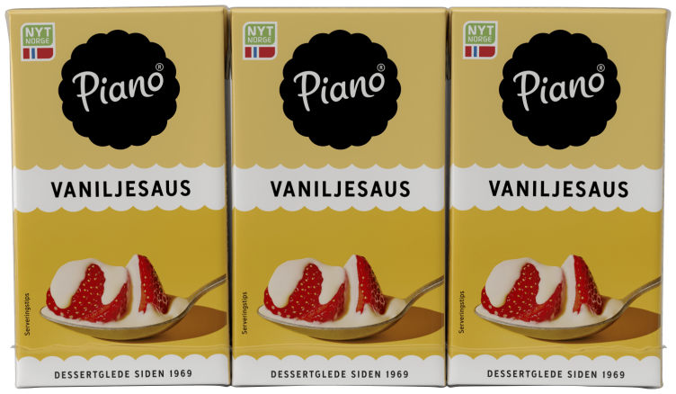Vaniljesaus 3x250ml Piano
