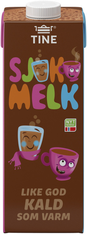 Sjokomelk 1l Tine