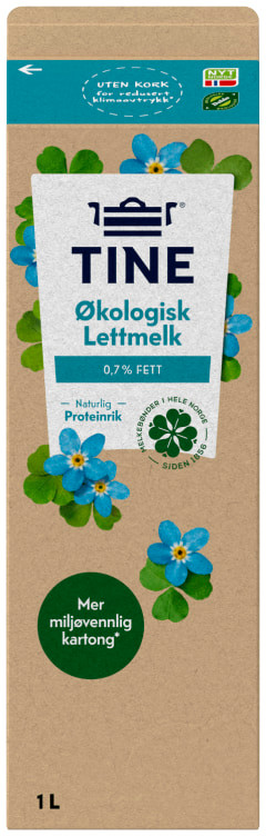 Tinemelk Lett 0.7% Økologisk 1l Tine