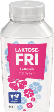 Laktosefri Lettmelk 1% 250ml Tine