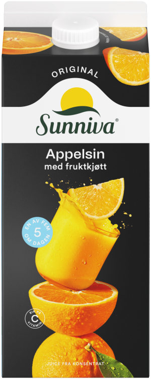 Appelsinjuice m/Fruktkjøtt 1,75l Sunniva