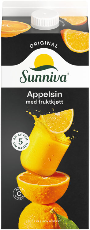 Sunniva Appelsinjuice/fruktkjøtt 1.75l Tine
