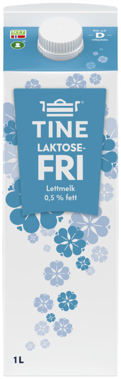 Lettmelk 0,5% Laktosefri 1l Tine