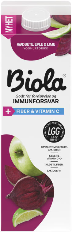 Biola Syrnet Melk Rødbet/Eple/Lime 1000g Tine