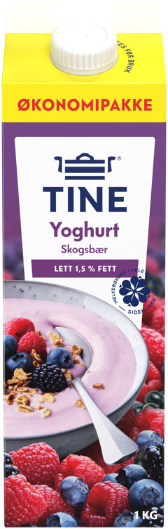 Yoghurt Skogsbær 1000g Tine
