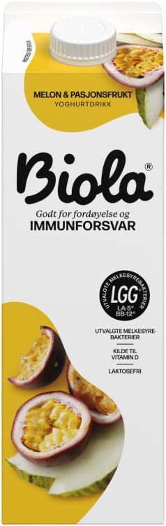 Biola Syrnet Melk Melon/Pasjon 1000g Tine