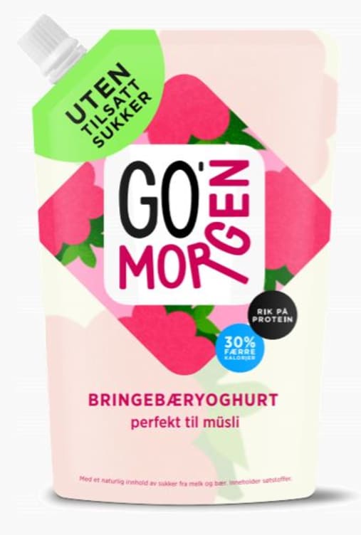 Go Morgen Yoghurt Bringebær uten 730g Tine