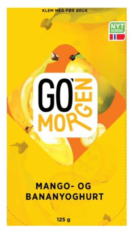 Go'Morgen Yoghurt Mango&Banan 125g Tine