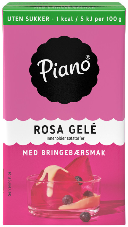 Bringebærgele u/Sukker 250ml Piano