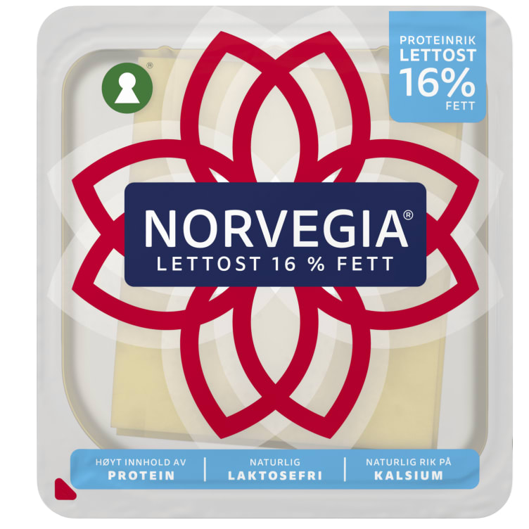 Norvegia Lett 16% skivet 300g Tine
