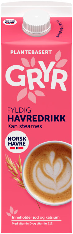 Gryr Havredrikk Fyldig 1l Tine
