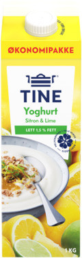 Yoghurt Sitron/lime 1kg Tine
