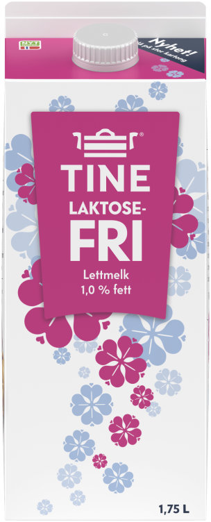 Tine Lettmelk 1% Laktosefri 1,75l