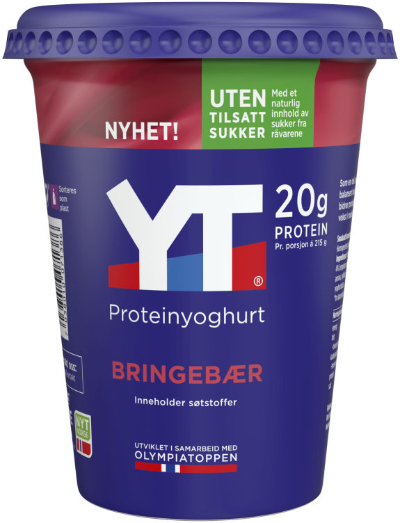 Yt Proteinyoghurt Bringebær 430g Tine