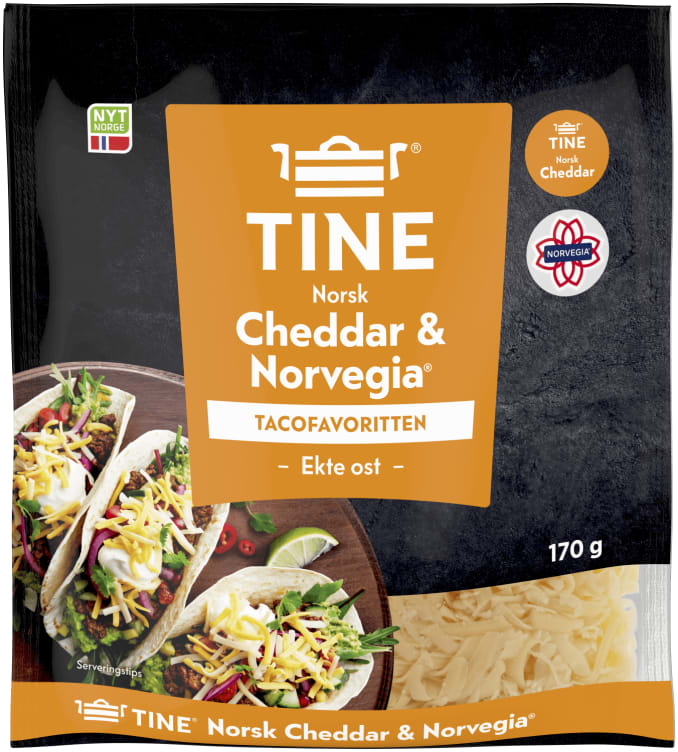 Cheddar&Norvegia Revet Ost 170g Tine