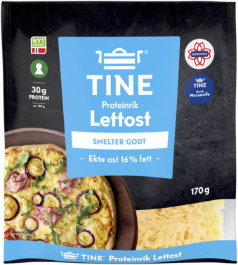 Tine Proteinrik Lettost Ekte Revet Ost 170g