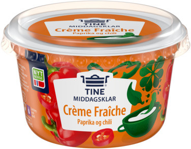 Tine Middagsklar Crème Fraîche Paprika og Chili 200g