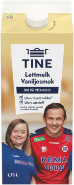 Lettmelk m/vaniljesmak 1,75l Tine