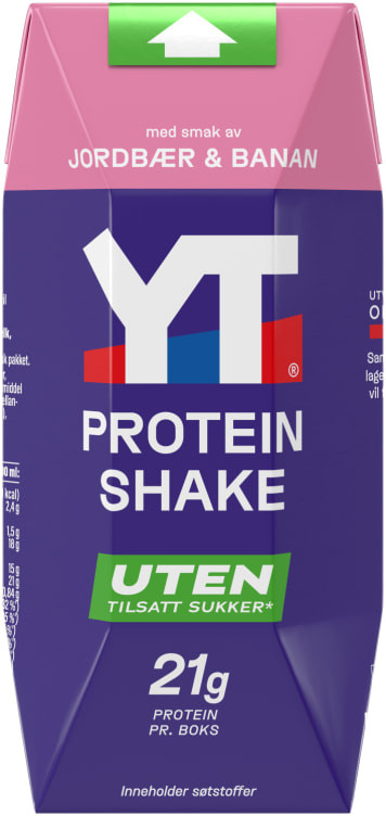 Yt Proteinshake Jordbær&Banan 300ml Tine