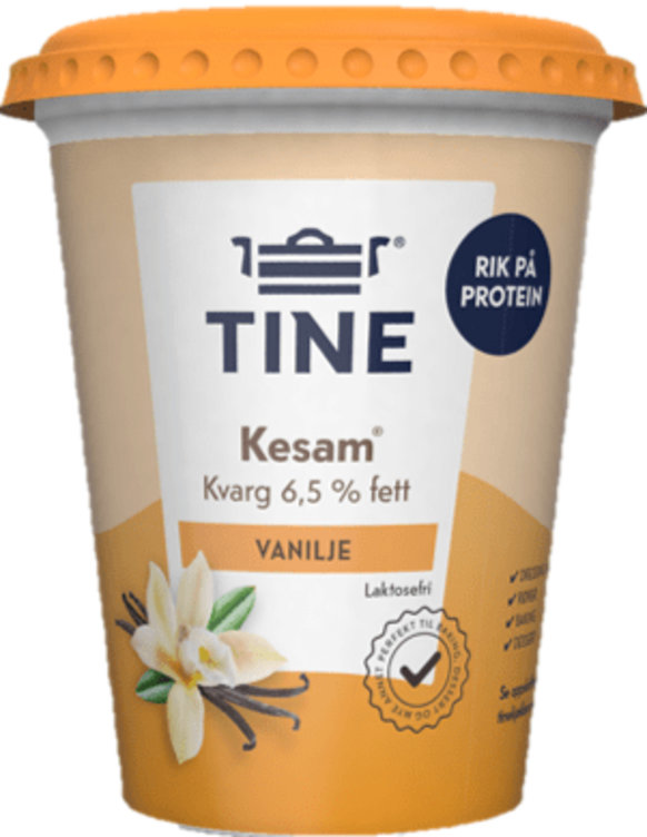 Kesam Vanilje Laktfri. 420g Tine