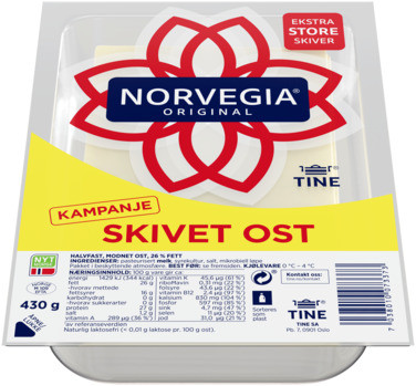 Norvegia Original Skivet 430g Tine