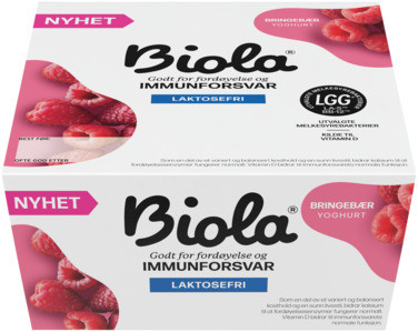 Biola Yoghurt Bringebær 4x125g Tine